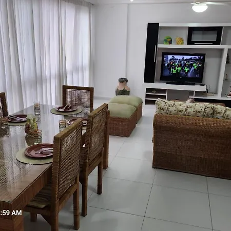 Apartamento Pe Na Areia Guaruja 3 Quartos 3 Banheiros Sala Cozinha Equipada Exterior photo
